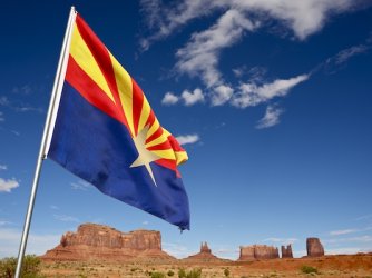 Arizona Flag in Monuments Valley