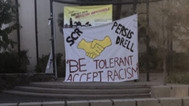Stanford College Republicans found their banner advertising a Ben Shapiro speech was stolen and replaced with a banner accusing the group of accepting racism.