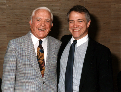 With Chairman Jim Quello, left, when I was his Chief Counsel