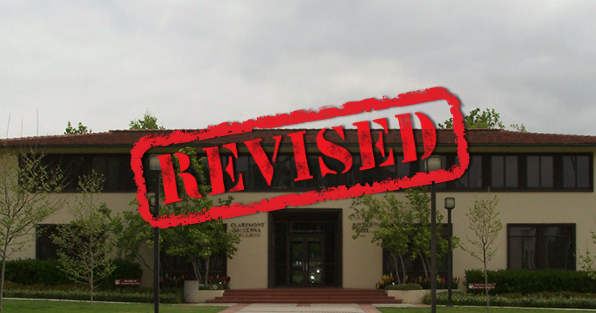 Speech Code of the Month Claremont McKenna College The Foundation