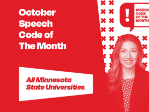 Speech Code of the Month October 2022