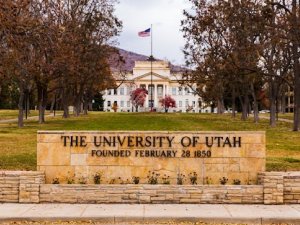 The University of Utah entrance sign