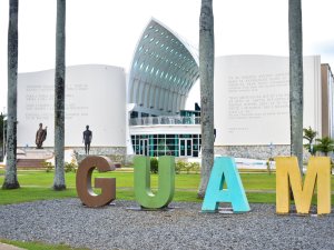 olorful Guam Sign in front of Guam History Museum 