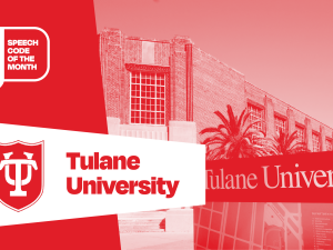 Tulane University sign