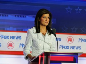 Former Governor of South Carolina Nikki Haley participated in the 2024 Republican Presidential debate in Milwaukee, Wisconsin, on Aug. 23, 2023.