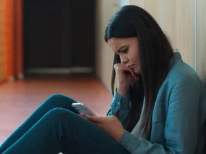 Student reads a book