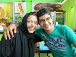 CAPTION: I always feel uneasy sharing this picture of the last time I saw my mom in Tehran International Airport.