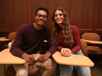 Wooster students Dylynn Lasky and Bobby Ramkissoon.