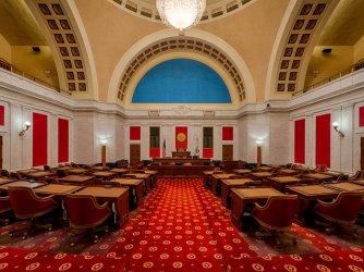 Senate chamber of the West Virginia State Capitol in Charleston 