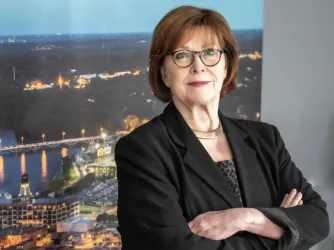 Iowa pollster J. Ann Selzer in her office at the Des Moines Register