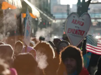Jan. 23, 2026 – Protesters opposing ICE fill the streets of Minneapolis in subzero temperatures.