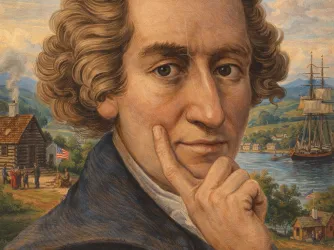 Original lithograph (1851) by Peter Kramer, edited using ChatGPT.