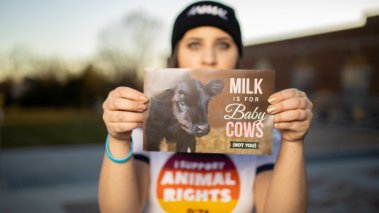 Student Naomi Mathew's animal rights group was rejected for the "emotional risk" it could cause other students. (Rivera Eye Photography for FIRE)