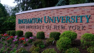 SUNY Binghamton University Entrance Sign