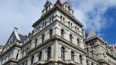 The New York State Capitol in Albany, New York exterior.