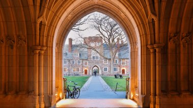 The Arched Hallway of Holder Hall on the campus of Princeton University