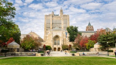 Sterling Memorial Library at Yale University. Located in the heart of today's Central Campus, the Sterling Memorial Library is one of Yale's most prominent buildings.