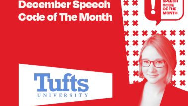 December speech code of the month Tufts University.