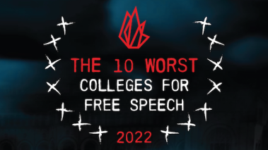 Worst colleges for free speech 2022