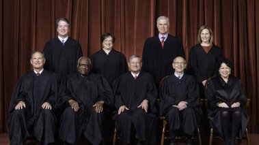 U.S. Supreme Court justices in October 2020.
