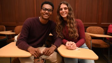 Wooster students Dylynn Lasky and Bobby Ramkissoon.