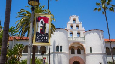 English: San Diego State University with Banner