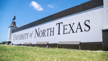 University of North Texas sign