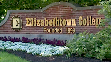 Elizabethtown College entrance sign