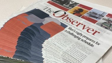 Stacks of The Observer student newspaper at Central Washington University