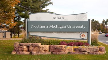 Entrance to Northern Michigan University campus