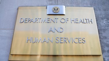 Department of Health and Human Services sign