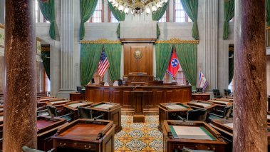 Senate Chamber in the Tennessee State Capitol building