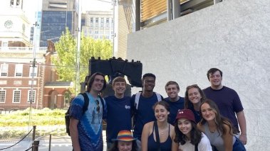 FIRE summer interns at the Liberty Bell in Philadelphia