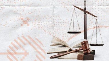 gavel and scales indicating justice and due process