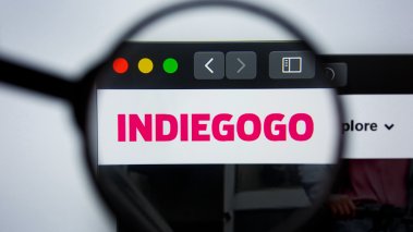 Indiegogo website under magnifying glass 