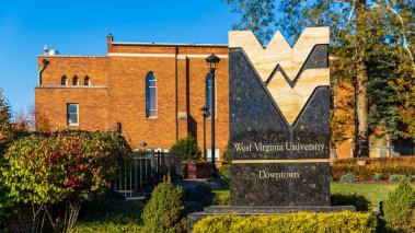 West Virginia University sign 