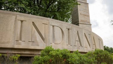 Indiana University campus sign 
