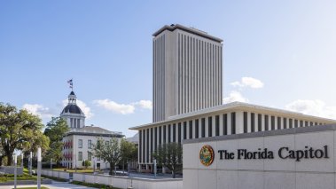 The old and the new Florida State Capitol and the Florida House Office Building