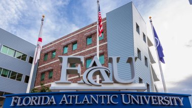 Florida Atlantic University entrance sign