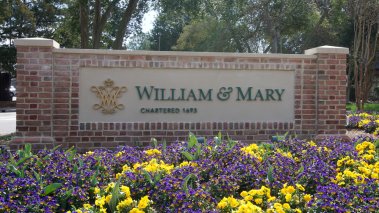 College of William and Mary entrance sign