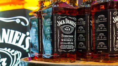 Bottles of Jack Daniels Tennessee Whiskey 