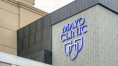 Mayo Clinic entrance and sign 