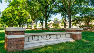 Furman Mall at Furman University on May 2 2019 in Greenville 