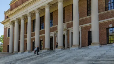 The steps of Widener Library, Harvard