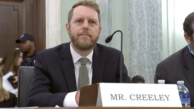Will Creeley at a U.S. Senate hearing on October 29, 2025