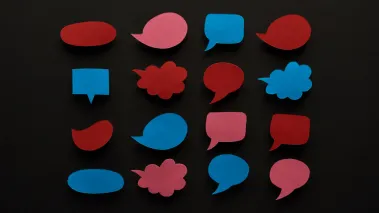 multi-colored speech bubbles