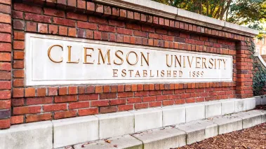 Clemson University sign