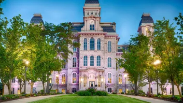 Hall of Languages was the first building of Syracuse University and built in 1871