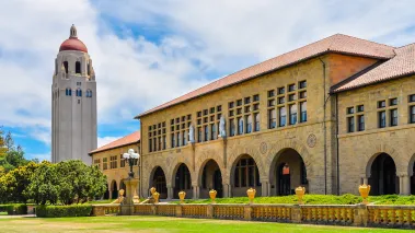Stanford University Hoover Tower inspired by the cathedral tower in Salamanca Spain