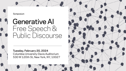 Generative AI, Free Speech, & Public Discourse event poster